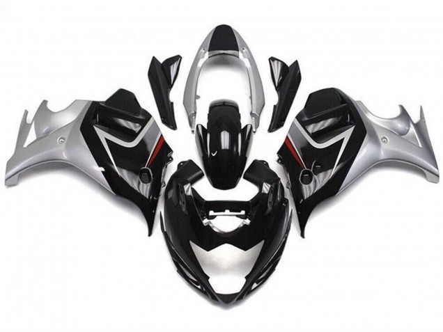 Noir Brillant Argent Carénage Moto Suzuki GSX650F 2008-2013