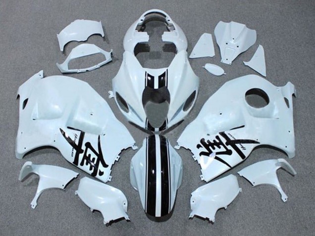 Blanc Noir Bande Carénage Moto Suzuki GSXR 1300 Hayabusa 1996-2007