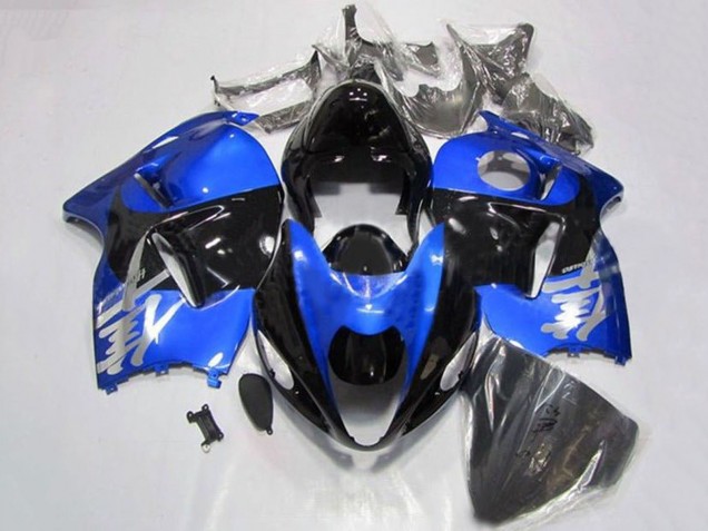 Bleu Chrome Noir Carénage Moto Suzuki GSXR 1300 Hayabusa 1996-2007