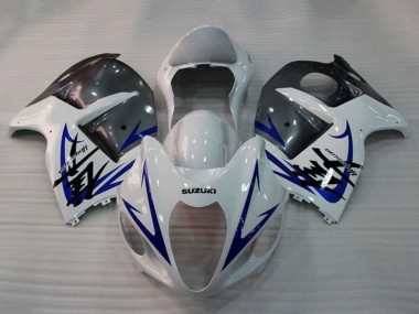 Carénages Moto Suzuki GSXR 1300 Hayabusa 2008-2020 - Blanc Bleu Gris Pas Chère