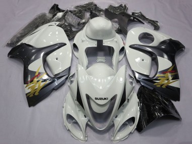 Carénages Moto Suzuki GSXR 1300 Hayabusa 2008-2020 - Blanc Gris Or Noir Pas Chère