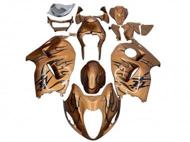 Carénages Moto Suzuki GSXR 1300 Hayabusa 2008-2020 - Bronze Noir Flamme Pas Chère