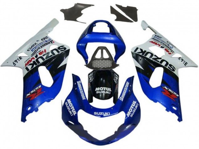 Blanc Rouge Bleu Noir Rouge Carénage Moto Suzuki GSXR1000 2000-2002