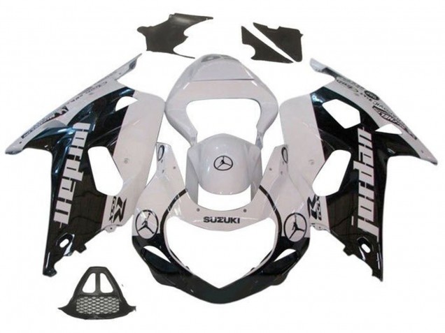 Blanc Noir Jordan Carénage Moto Suzuki GSXR1000 2000-2002