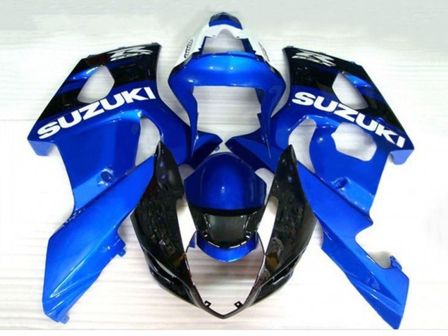 Bleu Noir Blanc Carénage Moto Suzuki GSXR 1000 2003-2004