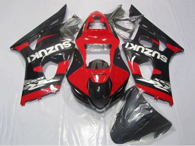 Rouge Noir Argent Carénage Moto Suzuki GSXR 1000 2003-2004