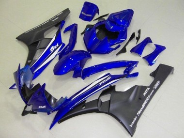 Bleu Blanc Noir Mat Motul Carénage Moto Yamaha YZF R6 2006-2007 Pas Chère
