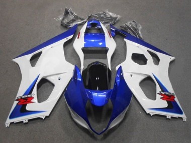 Blanc Bleu Noir Rouge Carénage Moto Suzuki GSXR 1000 2003-2004 Pas Chère