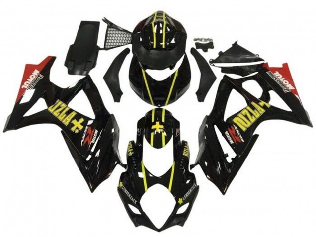 Noir Or Rizla Rouge Carénage Moto Suzuki GSXR 1000 2005-2006