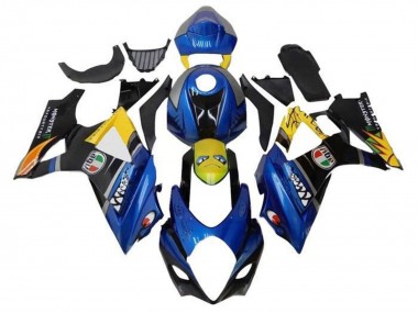 Bleu Jaune Noir Requin Carénage Moto Suzuki GSXR 1000 2005-2006 Pas Chère