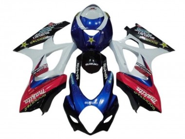 Blanc Rouge Bleu Makita Carénage Moto Suzuki GSXR 1000 2005-2006 Pas Chère