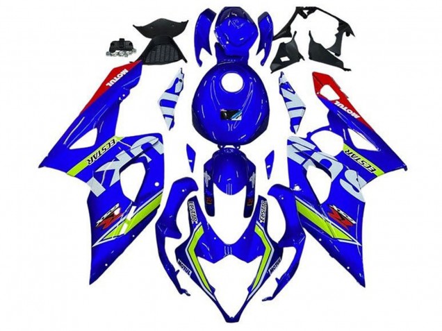 Bleu Vert Blanc Rouge Carénage Moto Suzuki GSXR 1000 2005-2006