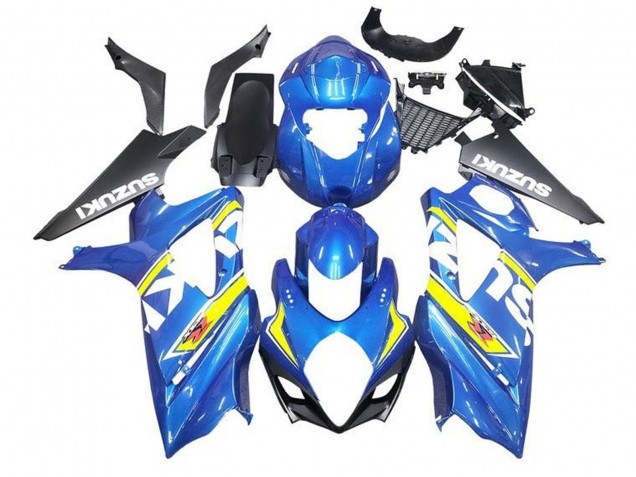 Bleu Jaune Blanc Noir Carénage Moto Suzuki GSXR 1000 2005-2006