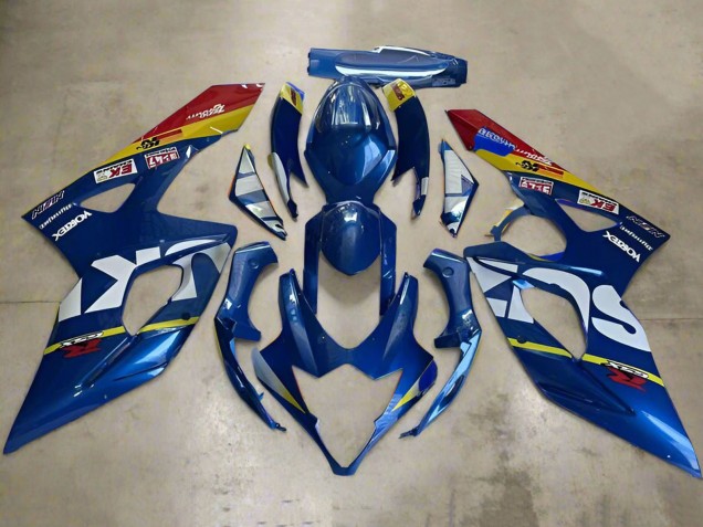 Bleu Blanc Jaune Rouge Carénage Moto Suzuki GSXR 1000 2005-2006