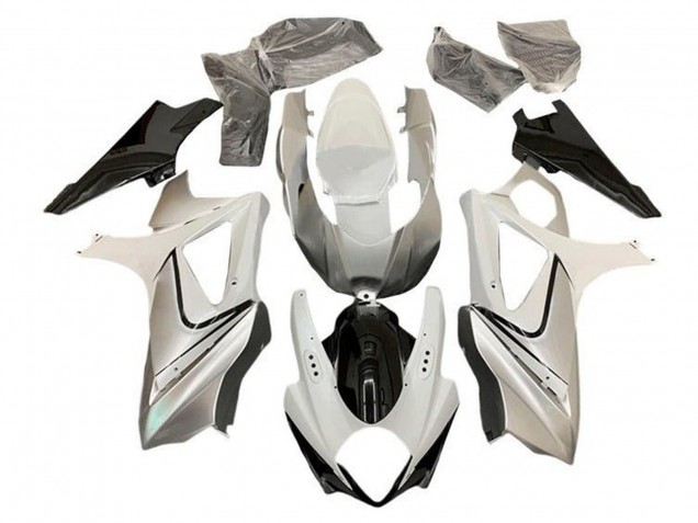 Blanc Brillant Argent Noir Carénages Moto Suzuki GSXR 1000 2005-2006