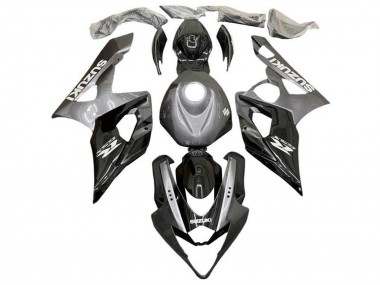 Argent Noir Carénage Moto Suzuki GSXR 1000 2005-2006 Pas Chère