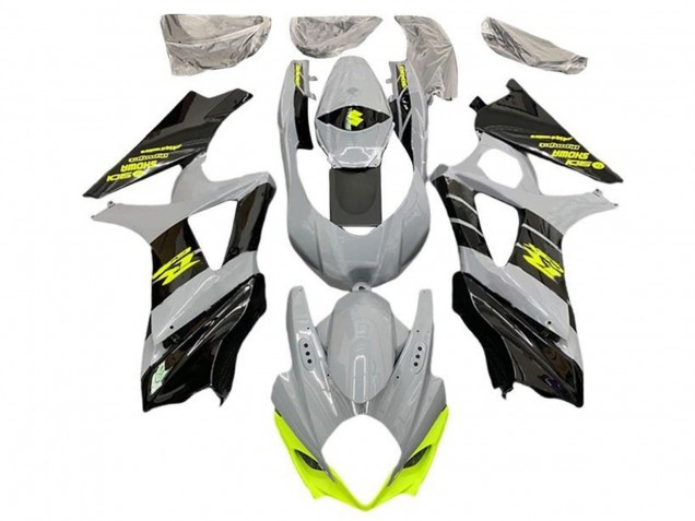 Gris Noir Jaune Néon Carénage Moto Suzuki GSXR 1000 2005-2006