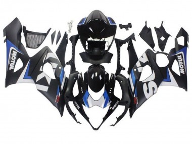 Noir Mat Bleu Blanc Carénage Moto Suzuki GSXR 1000 2005-2006 Pas Chère