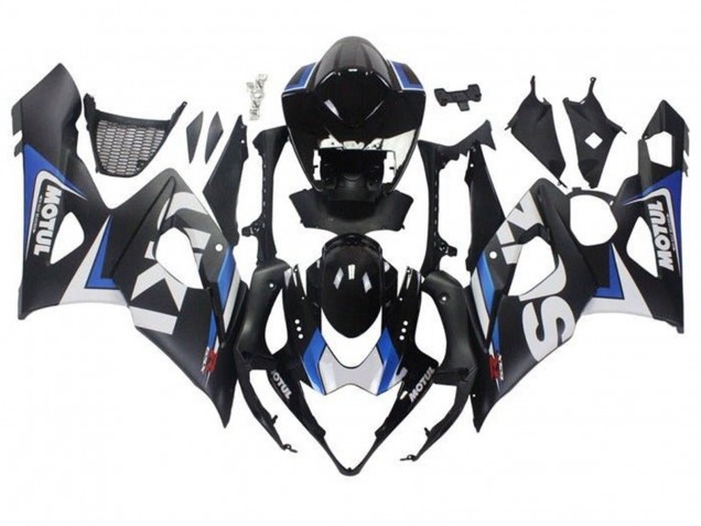 Noir Mat Bleu Blanc Carénage Moto Suzuki GSXR 1000 2005-2006