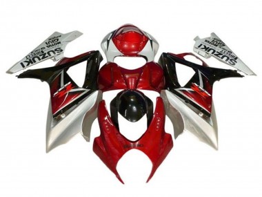 Argent Rouge Noir Carénage Moto Suzuki GSXR 1000 2005-2006 Pas Chère
