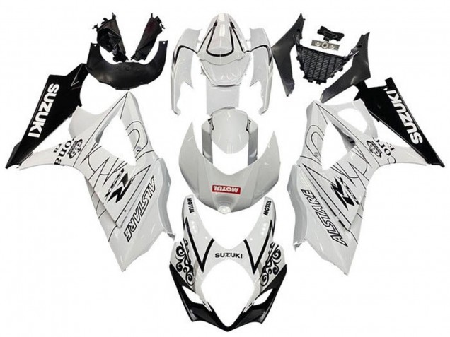 Blanc Noir Corona Motul Carénage Moto Suzuki GSXR 1000 2005-2006