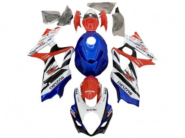 Blanc Rouge Bleu Noir Bande Carénage Moto Suzuki GSXR 1000 2005-2006