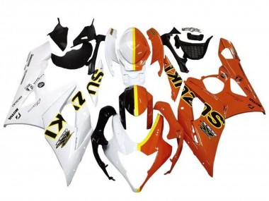 Blanc Orange Jaune Diviser Carénage Moto Suzuki GSXR 1000 2005-2006 Pas Chère
