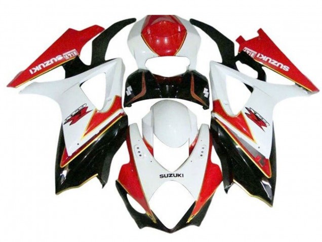 Blanc Rouge Noir Or Carénage Moto Suzuki GSXR 1000 2005-2006