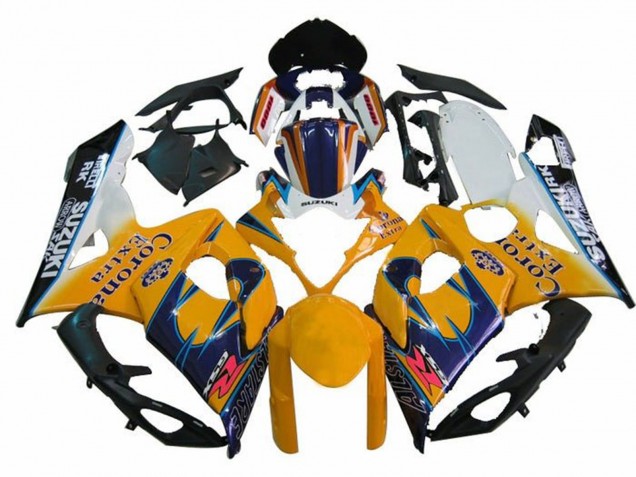 Blanc Jaune Bleu Noir Corona Carénage Moto Suzuki GSXR 1000 2005-2006