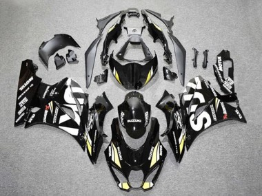 Noir Blanc Jaune Carénage Moto Suzuki GSXR1000 2017-2024 Pas Chère