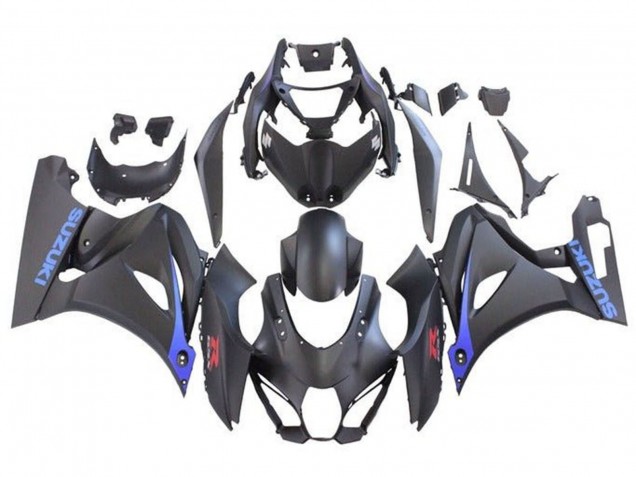 Noir Mat Bleu Carénage Moto Suzuki GSXR1000 2017-2024