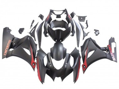 Noir Mat Rouge Mat Carénage Moto Suzuki GSXR1000 2017-2024 Pas Chère