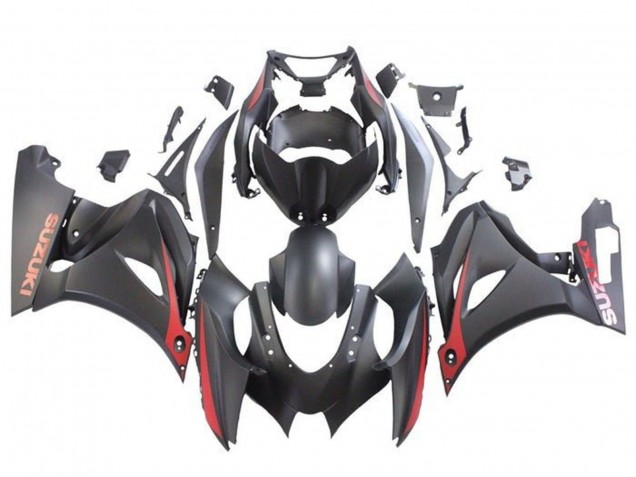 Noir Mat Rouge Mat Carénage Moto Suzuki GSXR1000 2017-2024