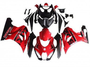 Rouge Noir Carénages Moto Suzuki GSXR1000 2017-2024 Pas Chère