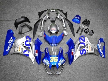 Bleu Argent Ecstar 36 Carénage Moto Suzuki GSXR1000 2017-2024 Pas Chère