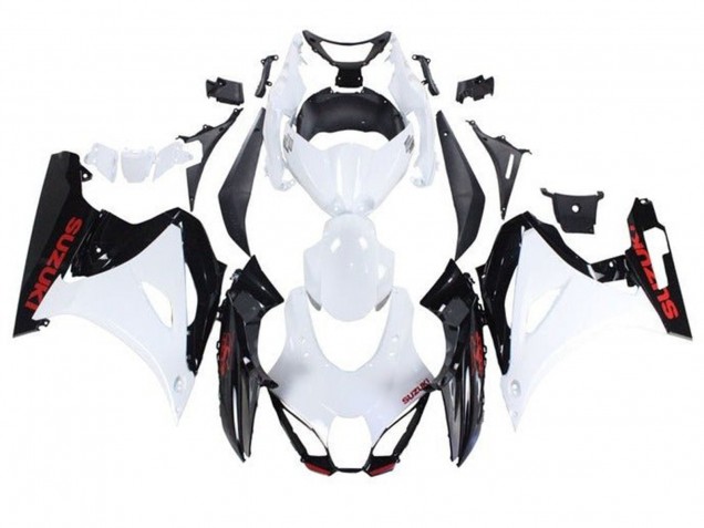 Blanc Noir Rouge Carénage Moto Suzuki GSXR1000 2017-2024