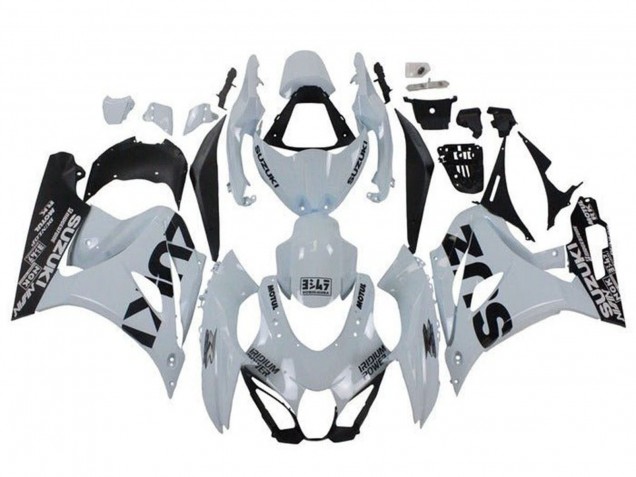 Blanc Noir Carénage Moto Suzuki GSXR1000 2017-2024