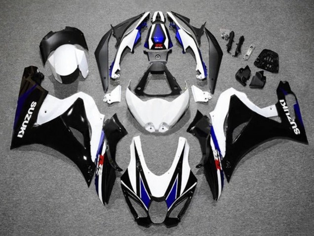 Blanc Bleu Noir Carénage Moto Suzuki GSXR1000 2017-2024