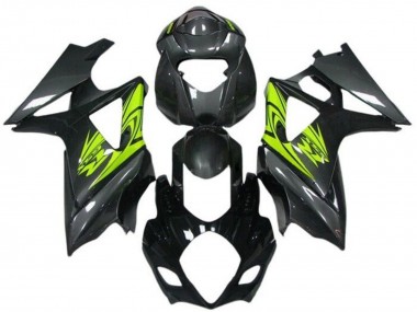 Noir Jaune Néon Carénage Moto Suzuki GSXR 1000 2007-2008 Pas Chère
