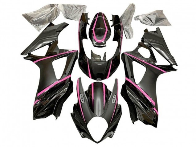 Noir Mat Rose Carénage Moto Suzuki GSXR 1000 2007-2008
