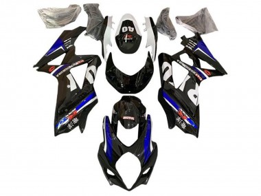Noir Blanc Bleu Yoshimura Carénage Moto Suzuki GSXR 1000 2007-2008 Pas Chère