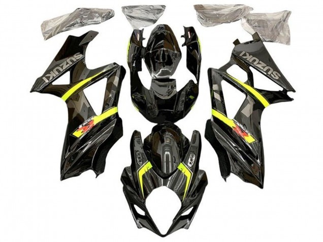 Noir Jaune Rouge Gris Carénage Moto Suzuki GSXR 1000 2007-2008