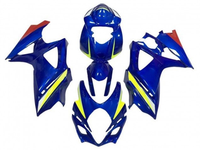 Bleu Jaune Rouge Carénage Moto Suzuki GSXR 1000 2007-2008