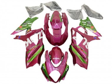 Rose Vert Blanc Carénage Moto Suzuki GSXR 1000 2007-2008 Pas Chère