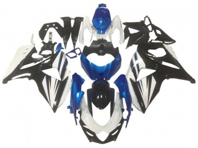 Blanc Bleu Noir Brillant Kits Carénages Moto ABS Suzuki GSXR 1000 2009-2016