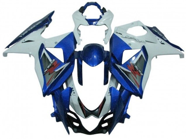 Blanc Bleu Argent Kits Carénages Moto ABS Suzuki GSXR 1000 2009-2016