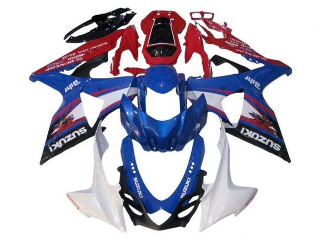 Bleu Blanc Rouge Noir Bande Carénage Moto Suzuki GSXR 1000 2009-2016