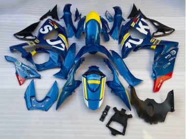 Bleu Jaune Blanc Rouge Carénage Moto Suzuki GSXR 1000 2009-2016 Pas Chère