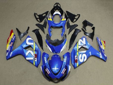 Bleu Blanc Jaune Bande Carénage Moto Suzuki GSXR 1000 2009-2016 Pas Chère