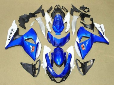 Blanc Bleu Rouge Carénage Moto Suzuki GSXR 1000 2009-2016 Pas Chère